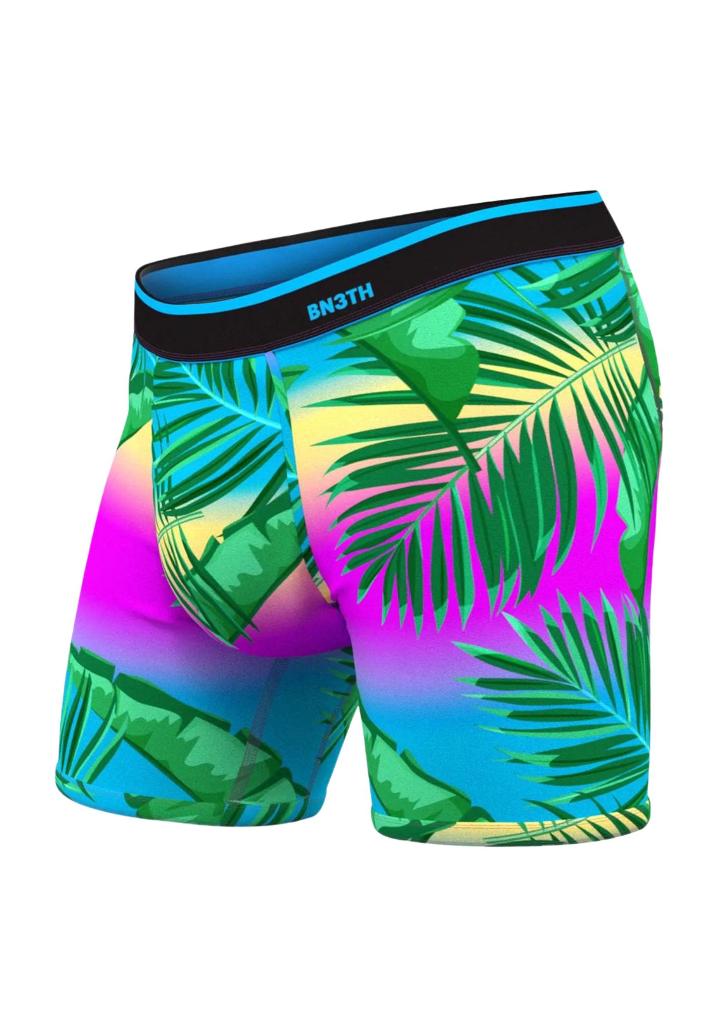 BN3TH Boxer Briefs with Vibrant Background and Fern Plants